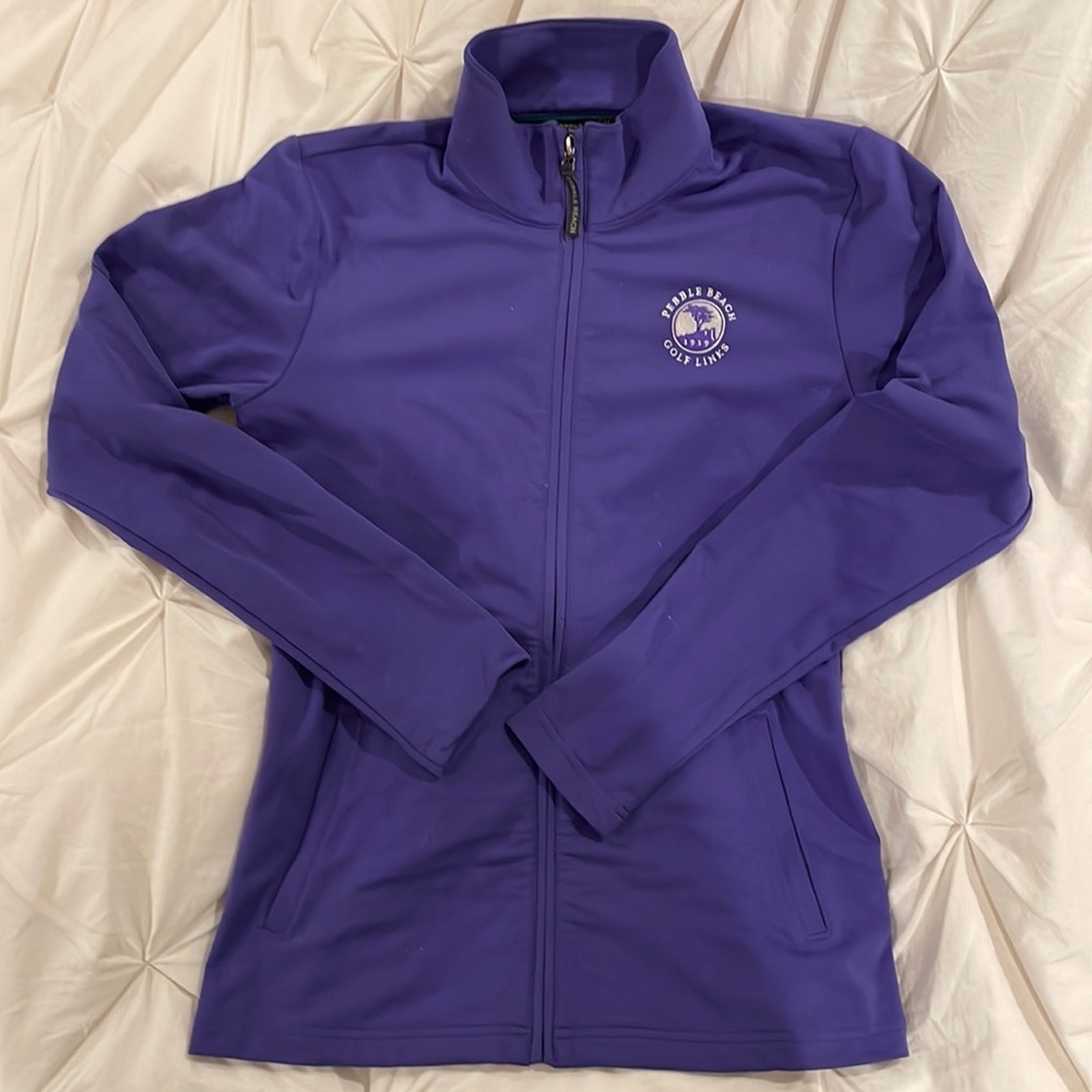 Lightly worn Pebble Beach collection lightweight. Full zip jacket.